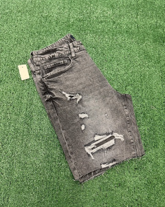 Shorts de mezclilla rasgados y desgastados al por mayor para hombre, shorts de mezclilla con agujeros, pantalones cortos de mezclilla casuales de moda hip hop para hombre - Product Image 3