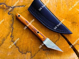 มีดพกพา EDC งานแฮนด์เมด ใบมีดคมกริบ ดามัสกัส ใบมีดคงที่ พรีเมียม ขนาด 2 นิ้ว มีดคัตเตอร์แบบถูกกฎหมาย มีดทรงดินสอ พร้อมปลอก OEM - Product Image 4