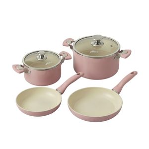 Juego de Utensilios de Cocina Ecológicos de 4 Piezas, Cerámica Antiadherente, Tapas de Vidrio, Aptos para Lavavajillas, para Estufas de Gas e Inducción, Construcción de Aluminio - Product Image 2