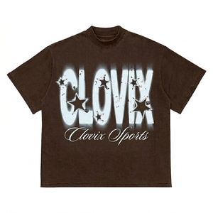 เสื้อยืดคอตตอนโอเวอร์ไซส์พรีเมียมแขนสั้นสำหรับผู้ชายไซส์ใหญ่ พิมพ์ลายกราฟิก ทรงปกติ รับผลิตแบบ OEM ODM - Product Image 5