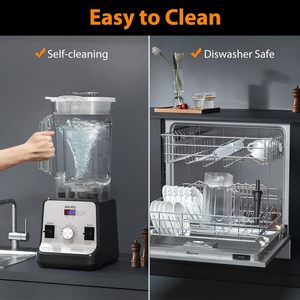 Licuadoras para Cocina con Motor de 1500 Vatios, Gran Capacidad de 68 Onzas, Licuadoras Profesionales de Sobremesa para Triturar Hielo, Color Plateado - Product Image 5