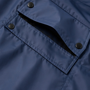 Manteau de pluie long unisexe avec capuche ajustable – Commandes en gros – Vêtement d'extérieur respirant, confortable et imperméable – Coupe unisexe – Idéal pour le camping et la pluie - Product Image 3