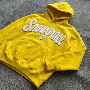 เสื้อสเวตเชิ้ตมีฮู้ดสีเหลือง Sawgrace ปักโลโก้ กระเป๋าหน้า ทรงปกติ ใส่ได้ทั้งชายและหญิง สวมใส่สบายๆ ในฤดูใบไม้ร่วง - Product Image 6