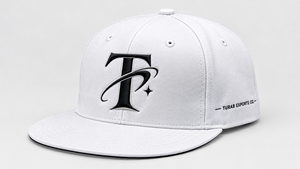 Gorra de Nylon Blanca de 6 Paneles con Cierre a Presión de TURAB EXPORTS CO., Logotipo Floral Bordado, Unisex, Estilo Urbano, Casual, Transpirable para Exteriores - Product Image 4