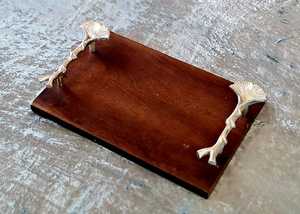Plateau avec poignée, plateau décoratif, plateau de service, plateau pour la table, plateau pour offrir, plateau en bois, plateau en marbre - Product Image 5