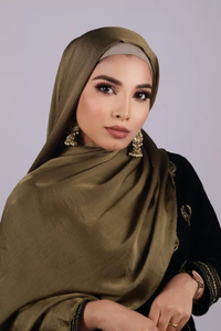 Premium Custom Satin Plain Hijab <b>Scarf</b> Silk Feel Head Wrap Shawl OEM ODM Textile Manufacturer India Export - Product Image 5