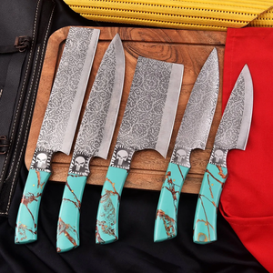 ชุดมีดเชฟ LEGACY BLADES พรีเมียม 5 ชิ้น ผลิตจากเหล็กกล้าคาร์บอนสูง ด้ามจับเรซิ่น คุณภาพระดับพรีเมียม สำหรับครัว ผลิตจากโรงงานโดยตรง - Product Image 4