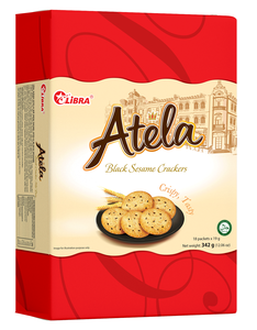 HALAL ISO ATELA sésamo crujiente galletas 342G sabor dulce bolsita caja embalaje FMCG producto Vietnam sabor salado aperitivo exótico - Product Image 4