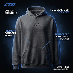Sweat à capuche personnalisé avec broderie, logo 3D en relief, polyester/coton lourd 430GSM, unisexe, automne, coupe oversize, vente en gros - Product Image 6