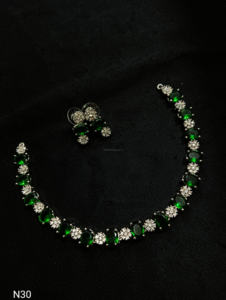 Classic American Diamond Bridal Jewelry <b>Set</b> Two-Piece <b>Necklace</b> <b>and</b> <b>Earrings</b> for Wedding Fashionable Classic Style - Product Image 4