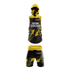 Uniforme de Fútbol Americano de Compresión Transpirable Personalizado 7v7 para Adultos, Sin Mangas, 100% Poliéster, Secado Rápido, Cintura Elástica - Product Image 4