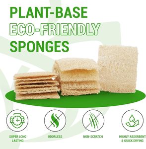 Hot Sale New Natural Loofah <b>Sponge</b> Scrubber Pads Eco-Friendly <b>Exfoliating</b> Square for Kitchen & Bathroom Cleaning - Product Image 5