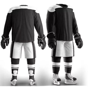 Full Customized Logo Printed Ice Hockey Uniform Sets 100% Polyester Breathable Quick Dry Wholesale Custom Design Full Sleeves - Product Image 1