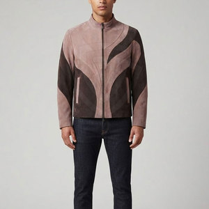 Luxury <b>Suede</b> <b>Leather</b> <b>Jacket</b> With Premium Soft Texture Clean Modern Comfortable Fit For Men Fashion And Seasonal Wear - Product Image 3