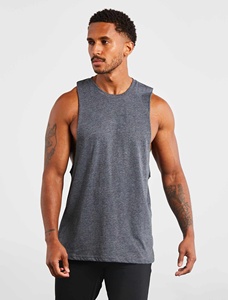 Nuevo diseño, camisetas sin mangas para hombre con logo personalizado, de algodón acanalado, transpirables, con aberturas en las axilas, camiseta sin mangas transpirable para gimnasio. - Product Image 4