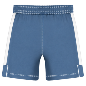Steel <b>Blue</b> <b>White</b> Short Sleeve Rugby Uniform Set Crew Neck <b>Striped</b> Rugby Jersey Drawstring Shorts Athletic Performance Training - Product Image 6