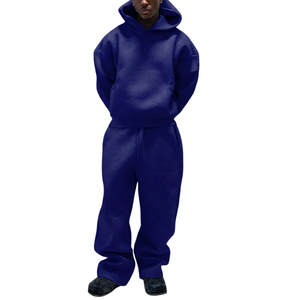 Conjunto Deportivo Unisex de Corte Regular, Transpirable, con Capucha de Forro Polar, Sudadera de Color Sólido, Pantalón con Cintura Elástica y Cordón Ajustable, Informal, para Invierno - Product Image 4
