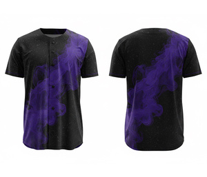 Camiseta de Béisbol Personalizada, Tejido de Malla Transpirable, Uniforme de Equipo con Logotipo y Números Personalizados |   Base de Poliéster Transpirable - Product Image 2