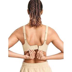 Sujetador deportivo de yoga para mujer, de color liso, sin espalda, de un solo hombro, transpirable, de secado rápido, de Spandex/Nylon, con tirante grueso y corte alto frontal - Product Image 3