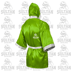 เสื้อคลุมชกมวยแบบมีฮู้ดผ้าซาตินสั่งทำพิเศษ SULTAN BOXING |   ชุดเดินเข้าเวทีมวย OEM |   ชุดป้องกันตัวแบบสั่งทำพิเศษสำหรับผู้ชาย ผู้หญิง และเด็ก - Product Image 4