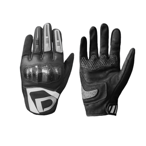Full <b>Finger</b> Touch Screen Racing <b>Gloves</b> Carbon Fiber Shell Anti-Fall Protection Breathable Leather Unisex Cycling All Seasons - Product Image 1