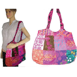 Bolsos de Mano Étnicos Vintage con Bordado y Patchwork para Mujer, Bolsos de Hombro Hechos a Mano de Estilo Bohemio, Diseño Artístico Retro - Product Image 1
