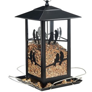 Mangeoire à oiseaux décorative en métal pour l'extérieur, à suspendre dans le jardin, la terrasse ou la maison - Product Image 3