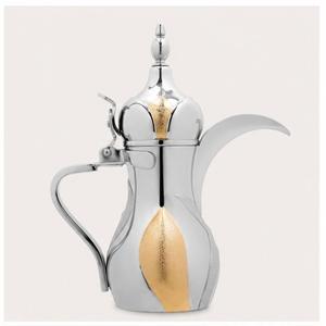 Premium Stainless Steel Arabic Coffee Dallah Traditional Golden Embossed Arabian Coffee <b>Pot</b> for Luxury Hotels and Ramadan - Product Image 1