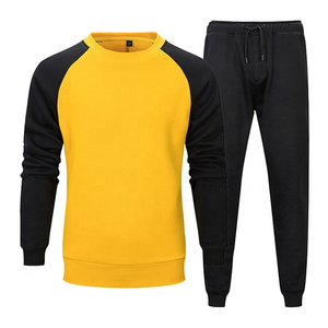 Ensemble de survêtement polaire uni pour homme avec logo personnalisé, sweat à capuche et pantalon de jogging, 2 pièces, fermeture à cordon de serrage pour la vente en gros - Product Image 2