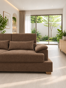 Canapé de salon Montecarlo marron par Emerald Sofa avec appuie-tête réglable pour hôtel, villa, bureau, hall, canapé en forme de L sur mesure - Product Image 4