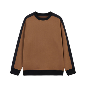 Sweat-shirt tendance pour homme, coupe oversize, 100 % coton molletonné, style streetwear, col rond, color block, manches longues, hiver 2026 - Product Image 6