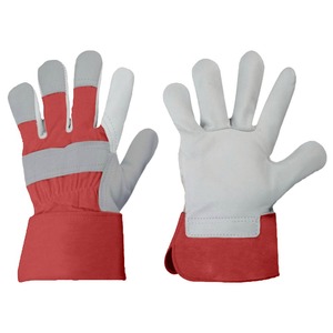 Gants de travail en cuir à doigts entiers avec grip antidérapant et fermeture auto-agrippante pour usage extérieur, unisexe, toutes saisons - Product Image 2