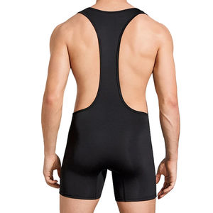 ชุดนักมวยปล้ำ ยืดได้สูง ยืดได้สี่ทิศทาง กระชับกล้ามเนื้อ โพลีเอสเตอร์ 100% แห้งเร็ว ระบายอากาศได้ดี โลโก้ด้านหน้า สำหรับผู้ใหญ่ทุกเพศ - Product Image 5