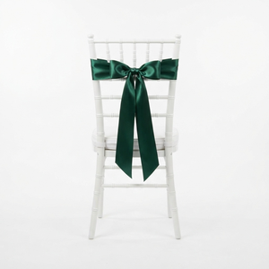Ruban satin uni vert chasseur 25 mm pour couronnes de Noël et paniers-cadeaux de vin, fabricant, 5 rouleaux x 8 mètres, lots en vrac - Product Image 4