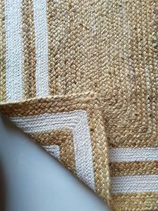 Eco Friendly Hand Braided Thick Jute Cotton Classic Modern Flat Pile Non-Slip Custom Area Rugs <b>Floor</b> Carpet Living Room Exercise - Product Image 5