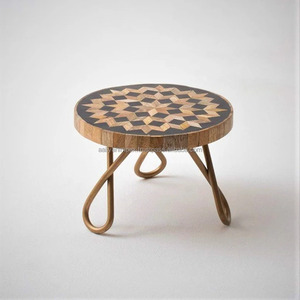 แท่นวางสำหรับเสิร์ฟขนมผลไม้ชีสทำจากเรซินทั้งในร่มทำจากไม้ทรงกลมอีพ็อกซี่ใช้ซ้ำได้ - Product Image 6