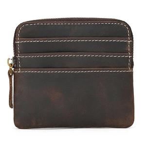Small Vintage Style RFID Blocking <b>ID</b> Card <b>Holder</b> with Custom Logo Printed Cover Closure PVC Lining Short Wallet for Travel - Product Image 6