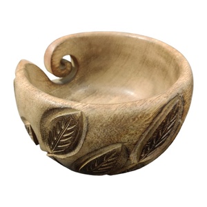 Bol décoratif en bois de manguier naturel de haute qualité, fait main, de luxe, rond, vintage, multi-usages, finition brune, personnalisé - Product Image 3