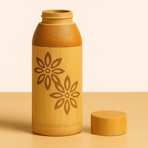 Custom Engraved Natural Bamboo Water Bottle | Eco-Friendly Reusable Drink Bottle for Outdoor Home Use | OEM Private Label - Product Image 4