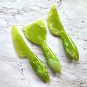 Handcrafted Resin <b>Cheese</b> Knife <b>Set</b> Decorative Durable High Grade Dishwasher Microwave Safe Food Safe Custom Box Packaging - Product Image 1