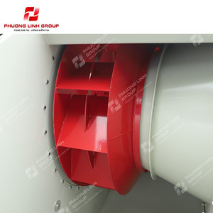 พัดลมแบบแรงเหวี่ยง ยี่ห้อ Phuong Linh Group ใบพัดเหล็กสีขาว แบบตั้งพื้น มอเตอร์ AC 220-380V 1500 รอบต่อนาที สำหรับใช้ในอุตสาหกรรมการเกษตร อบแห้ง อบเผาในเตาอบแบบอุโมงค์ - Product Image 6