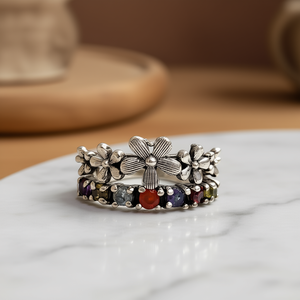 <b>Fine</b> <b>Ring</b> with Multi Stones 6.2 Grams Weight - Product Image 3
