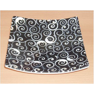 Coquille de conque découpée en verre et motif mosaïque pour décoration de table, taille 20 cm - Product Image 1