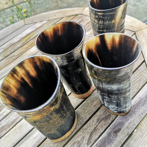 Spécial Noël : Verre à shot en corne de buffle, fait main en Inde, verre poli avec de véritables cornes de buffle, best-seller en Inde - Product Image 1