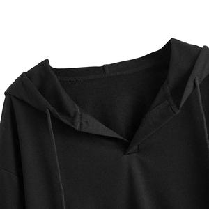 Sudadera corta con cordón y manga larga para mujer, ropa para Parte Superior Femenina, de otoño e invierno, con colores personalizados - Product Image 5