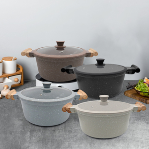 Durable Non Stick Casserole With Marble Coated Interior Heavy Duty Forged Aluminum Base And Tempered Glass Lid - Product Image 4