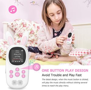 Reproductor MP3 Infantil con Forma de Conejo, Pantalla TFT a Color de 5.3 Pulgadas, Lector de Libros Electrónicos, Portátil, Regalo <span class=keywords><strong>para</strong></span> Niños, con Micro SD Integrado - Product Image 2
