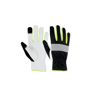 Anti-Slip Leather Safety <b>Gloves</b> Raised Micro-Diamond Texture Elastic Wristband Cold Resistant <b>Latex</b>-Free General Purpose <b>Gloves</b> - Product Image 1