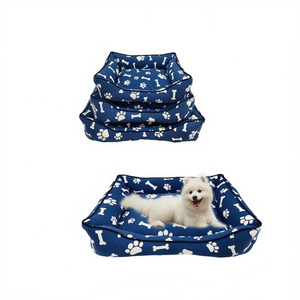 Juego de Cama para Perro Yommy con Estampado de Patas Azules, Tallas S, M, L, Base Impermeable Antideslizante - Product Image 2
