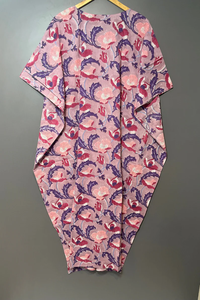 Vestido Kaftán sin Mangas de Algodón con Estampado Tropical, Informal, de Verano, para Mujer, Ropa de Playa, Ropa de Estar por Casa, Naaz Textile - Product Image 3